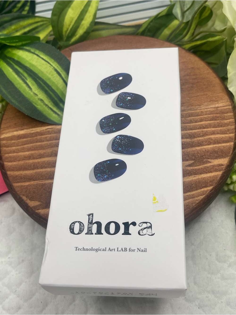 Ohora Semi-Cured Gel Nail set in N Polaris, style ND-098. Beautiful deep navy bl